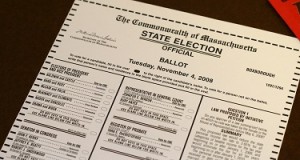 Paper ballot from the 2008 US election