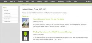 latest news section on Niftylift website