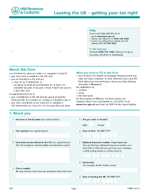 page from a blank tax form