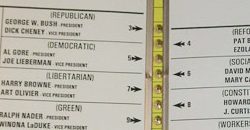 Detail of the Florida Butterfly Ballot