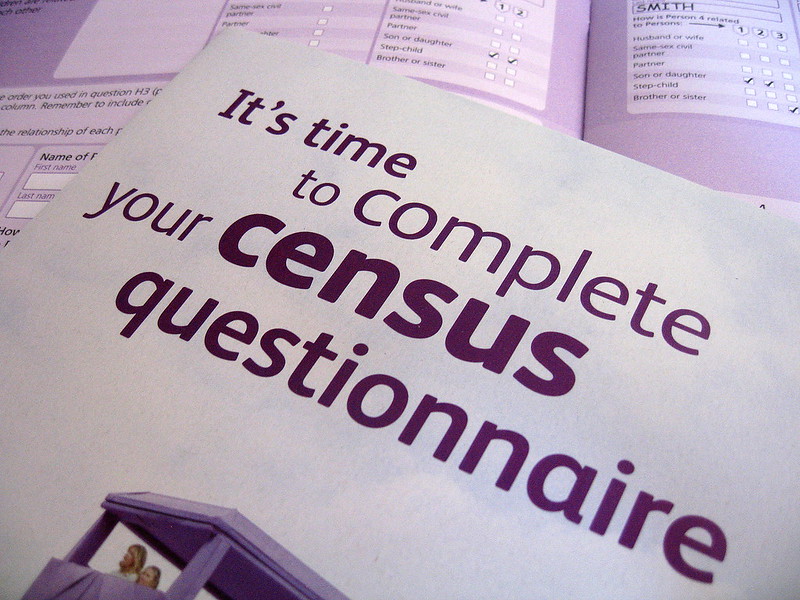 front of UK census form