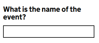 What is the name of the event? (with a box to type into)