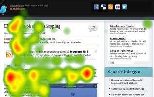 heat map from shopping site