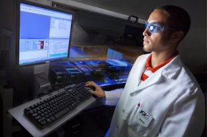 scientist sampling DNA