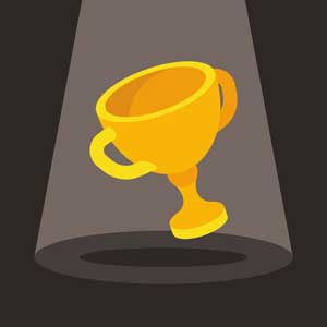A golden trophy