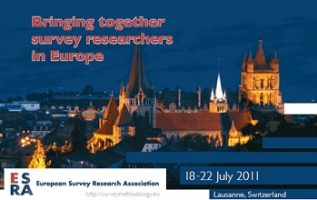 poster for the Lausanne conference 2011, bringing together survey researchers in Europe