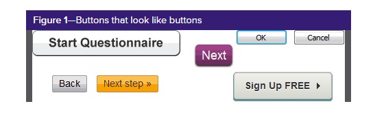 a selection of buttons in various colours or with shaded edges to distinguish them