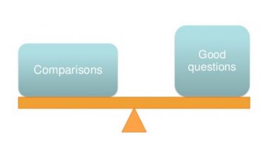 scales on which comparisons and good questions are equally balanced