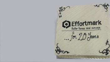 Effortmark's 20th birthday cake