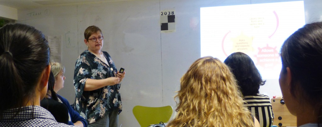 Caroline teaching a forms studio