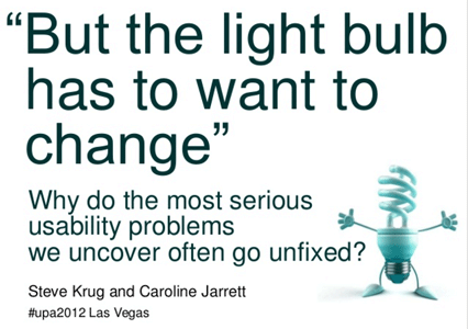 Title slide from UXPA 2012 presentation