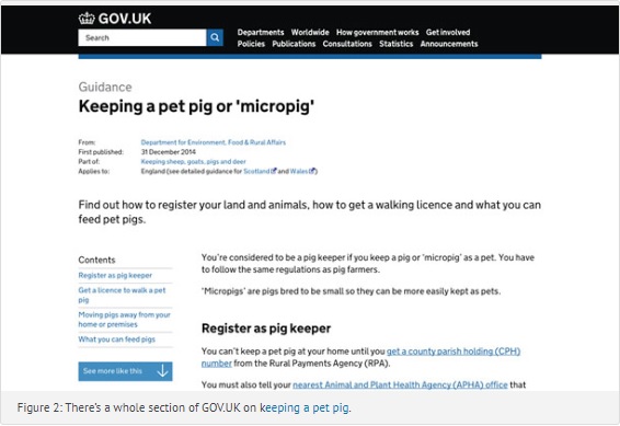 guidance from the Gov.Uk website on keeping a micropig