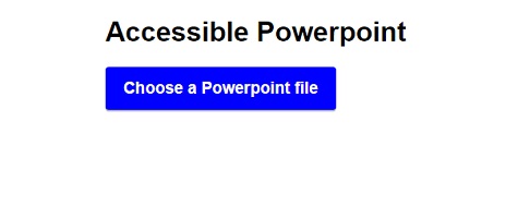 home page of the accessible powerpoint app