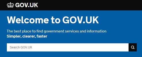 home page and gateway to the UK government online - gov.uk