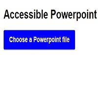 home page of accessible powerpoint app