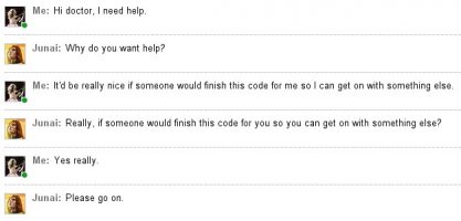 conversation with chatbot