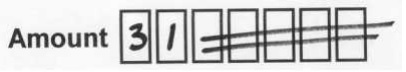 customer has written 31 in two fields and crossed out others