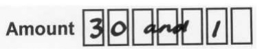 in this example the customer has used a mix of figures and letters