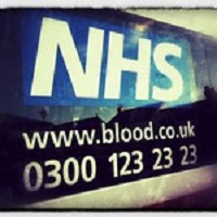 picture of the NHS vehicle promoting blood donation