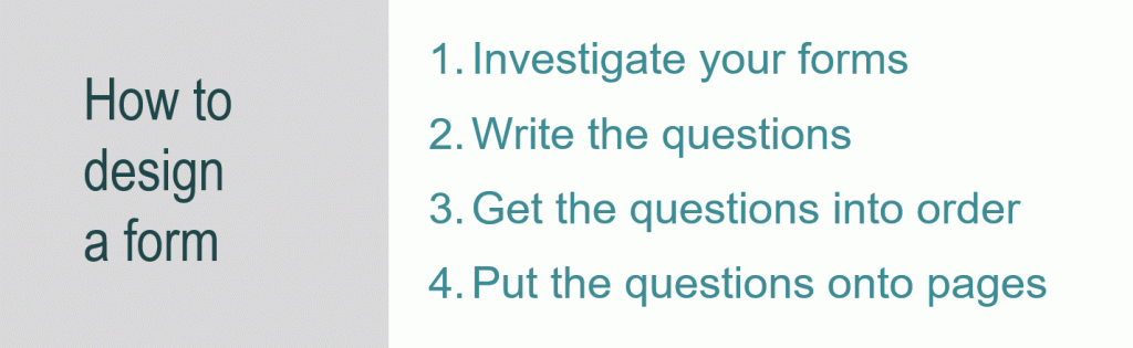 How to design a form in four steps