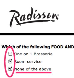 error message as respondent has ticked two boxes