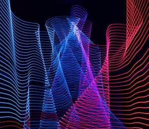 decorative image featuring wavy lines