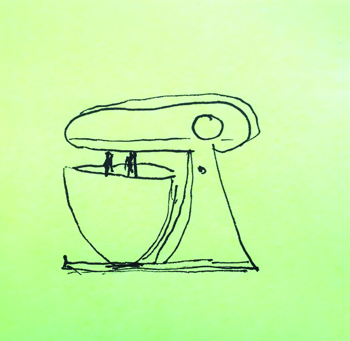 Doodle of a kitchen mixer