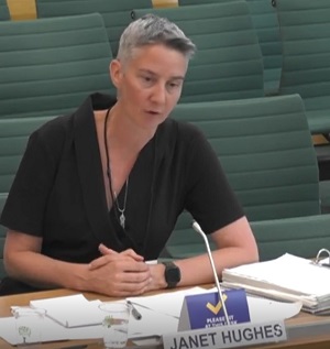 Examples of co-design: Janet Hughes gives evidence to a Select Committee