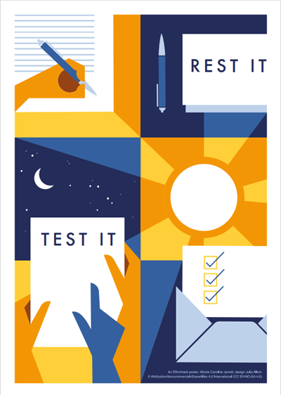 Create something - rest it - wait overnight - test it - now it's better