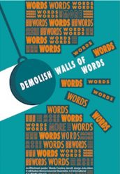 poster: demolish walls of words