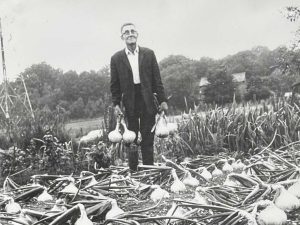 A picture of Caroline's grandad, Stanley Putman, standing in a field
